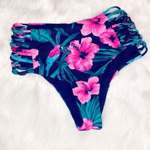 High waisted bikini bottoms